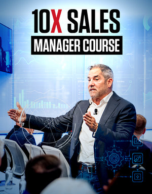 Grant Cardone teaching the 10X Sales Manager Course, presenting sales management strategies, team leadership systems, and performance tracking frameworks to sales managers and business leaders.