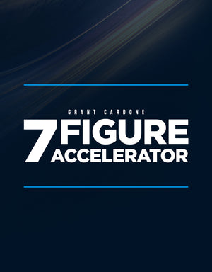 7 Figure Accelerator logo with 'Grant Cardone' on a dark blue background