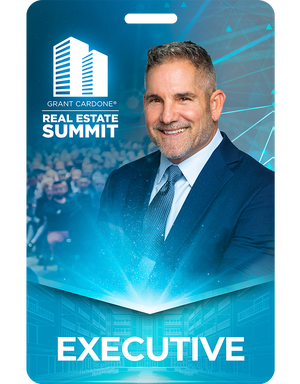Grant Cardone Real Estate Summit Executive Pass : Official event badge for the 2026 Real Estate Summit in Miami, FL featuring Grant Cardone.