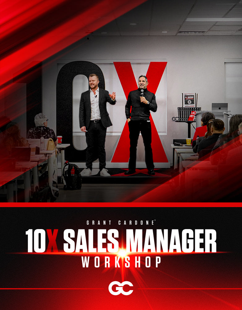 Grant Cardone and Jarrod Glandt delivering the 10X Sales Manager Workshop to a live audience, teaching sales management training, leadership strategies, and proven systems to build high-performing sales teams.