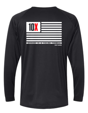 10X Flag Long Sleeve Performance T-shirt