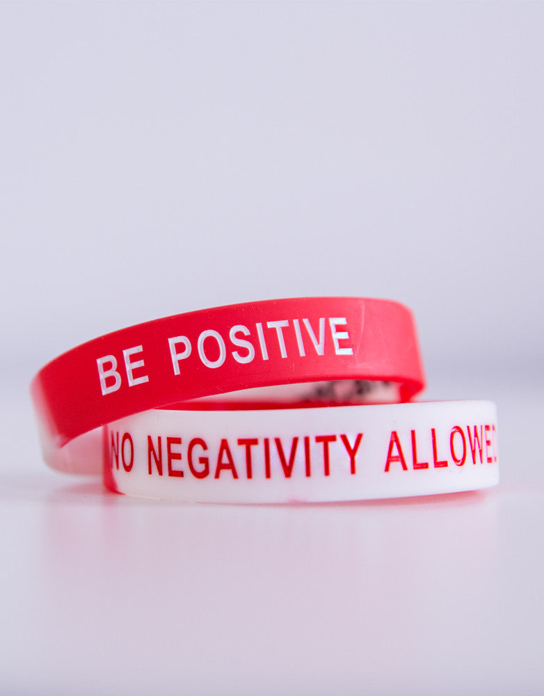 6 Positive Words Rubber Bracelets