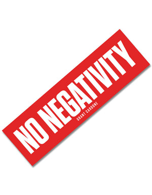 No Negativity Motivational Sticker