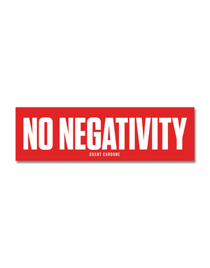 No Negativity Motivational Sticker